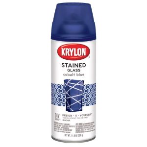 Krylon Stained Glass Translucent Cobalt Blue Spray Paint 11.5 oz