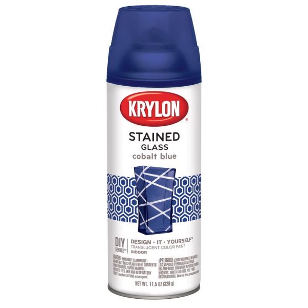 Krylon Stained Glass Translucent Cobalt Blue Spray Paint 11.5 oz