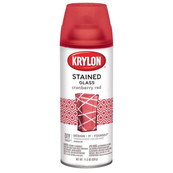 Krylon Stained Glass Translucent Cranberry Red Spray Paint 11.5 oz