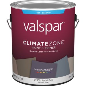 Valspar Climate Zone Flat Pastel Base Paint and Primer Exterior 1 gal