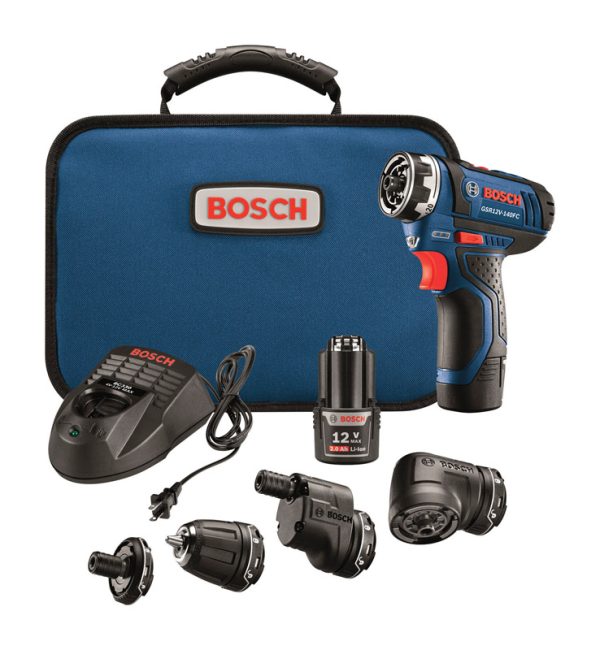 Bosch Flexiclick 12 V 1/4 in. Cordless 5-In-1 Drill Kit (Battery & Charger)