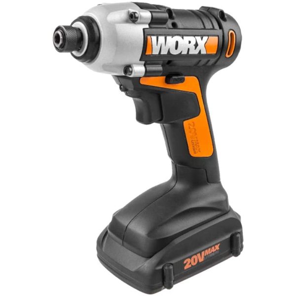 Worx 20 V 1/4 in. Cordless Brushed Impact Driver Kit (Battery & Charger)