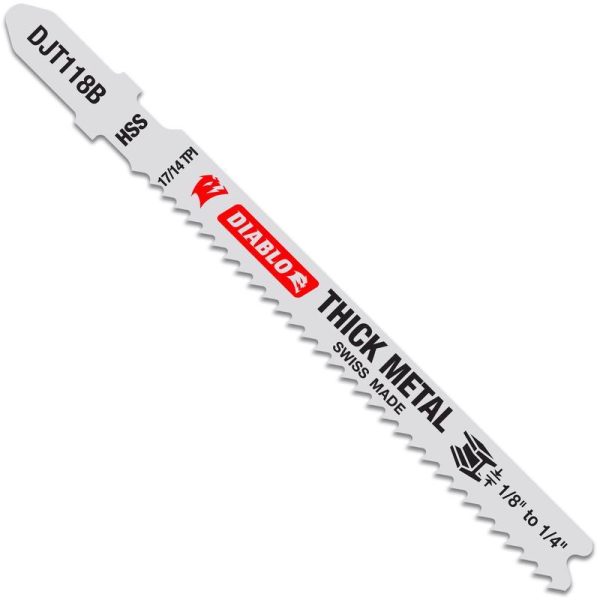 Diablo 3-5/8 in. High Speed Steel T-Shank Jig Saw Blade 17/14 TPI 5 pk