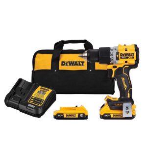 DEWALT 20V Max Cordless Brushless 1 Tool Compact Hammer Drill and Impact Driver Kit