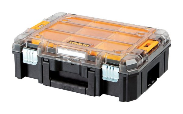 DeWalt TSTAK 17 in. Organizer with Clear Lid Black