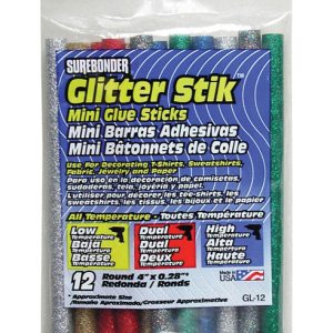 Surebonder 0.3 in. D X 4 in. L Glitter Glue Sticks Assorted Colors 12 pk