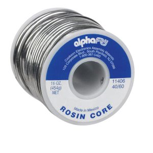 Alpha Fry 16 oz Rosin Core Solder Wire 0.09 in. D Tin/Lead 40/60 1 pc