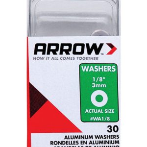 Arrow 1/8 in. D Aluminum Flat Washers Silver 30 pk