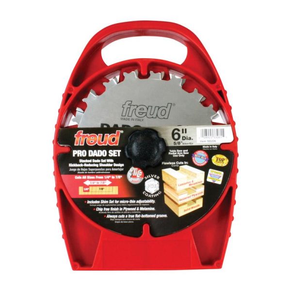 Freud 6 in. D X 5/8 in. Pro TiCo Hi-Density Carbide Dado Set 10 teeth 8 pk