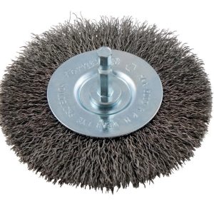 Forney 4 in. Crimped Wire Wheel Brush Metal 6000 rpm 1 pc