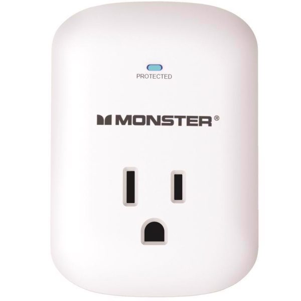 Monster Just Power It Up 0 ft. L 1 outlets Surge Protector White 1200 J