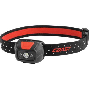 Coast 330 lm Black/Red LED Head Lamp AAA Battery