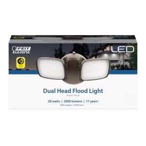 Feit Electric Dusk to Dawn Hardwired LED Bronze Security Floodlight