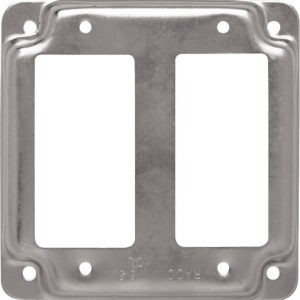 Raco Square Steel 2 gang Box Cover