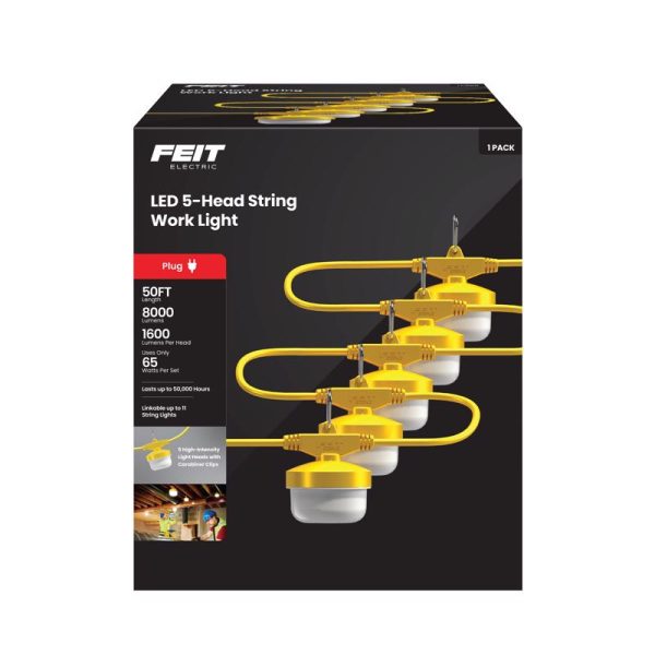 Feit Electric Pro Series 8000 lm LED Corded String/Linkable Work Light