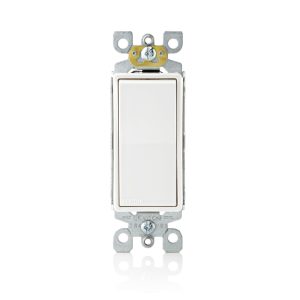 Leviton 15 amps 3-Way Antimicrobial Treated Rocker AC Quiet Switch White 1 pk