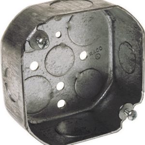Raco 15-1/2 cu in Octagon Steel 1 gang Junction Box Gray