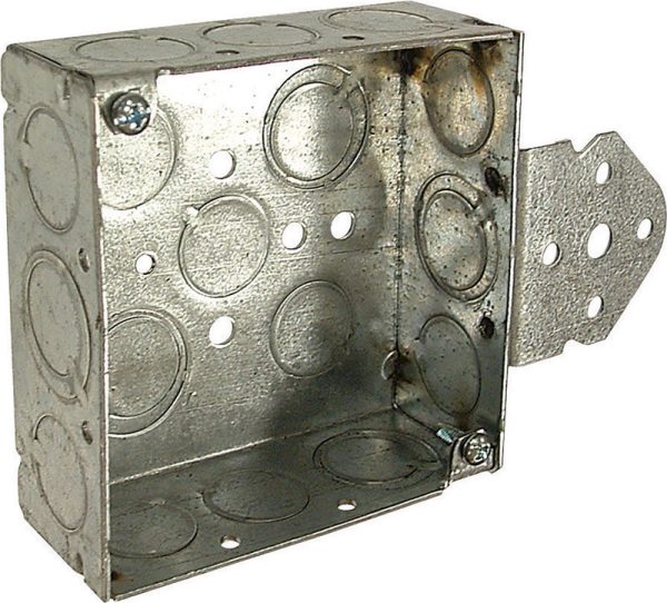 Raco 21 cu in Square Steel 2 gang Outlet Box Gray