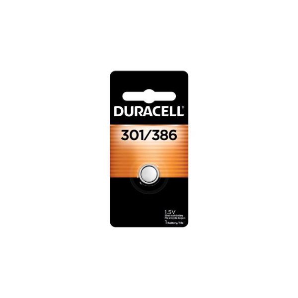 Duracell Silver Oxide 301/386 1.5 V 130 Ah Electronic/Watch Battery 1 pk