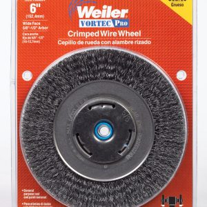 Weiler Vortec Pro 6 in. Crimped Wire Wheel Brush Carbon Steel 6000 rpm 1 pc