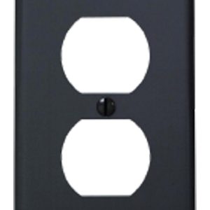 Leviton Black 1 gang Nylon Duplex Outlet Wall Plate 1 pk