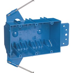 Carlon 44 cu in Rectangle PVC 3 gang Outlet Box Blue