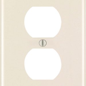 Leviton Almond 1 gang Plastic Duplex Outlet Wall Plate 1 pk