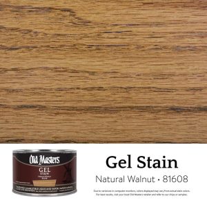 Old Masters Semi-Transparent Natural Walnut Oil-Based Alkyd Gel Stain 1 pt