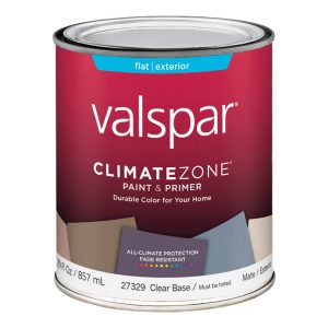 Valspar Climate Zone Flat Clear Base Paint and Primer Exterior 1 qt