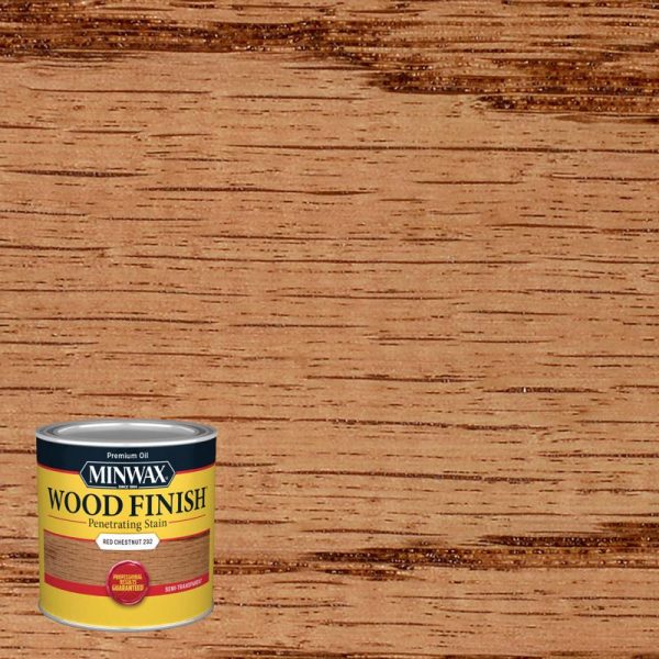 Minwax Wood Finish Semi-Transparent Red Chestnut Oil-Based Penetrating Wood Stain 0.5 pt