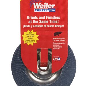 Weiler Vortec Pro 4-1/2 in. D X 7/8 in. Zirconia Type 29 Flap Disc 80 Grit 1 pc