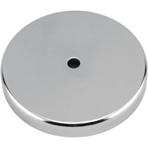Magnet Source .44 in. L X 3.2 in. W Silver Round Base Magnet 95 lb. pull 1 pc