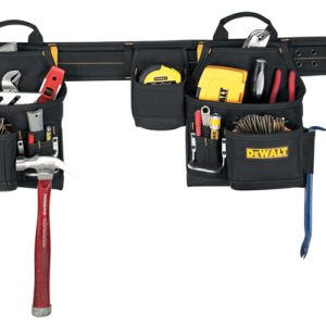 DeWalt Heavy Duty 16 pocket Ballistic Nylon Carpenter's Combo Apron Black 1 pk