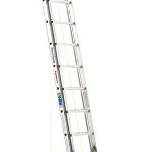 Werner Equalizer 28 ft. H Aluminum Telescoping Extension Ladder Type II 225 lb. capacity 14-28 ft.
