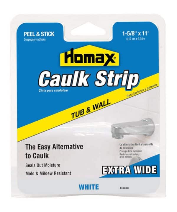 Homax White Silicone Caulk Strips