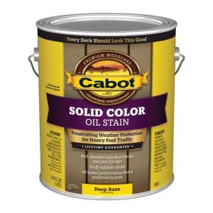 Cabot Solid Color Oil Stain Solid Tintable Deep Base Oil-Based Alkyd Deck Stain 1 gal