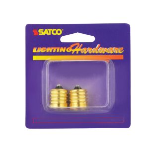 Satco Brass Intermediate to Candelabra Base Socket Reducer 2 pk