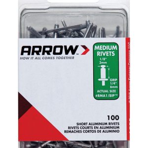 Arrow 1/8 in. D X 1/4 in. Aluminum Rivets Silver 100 pk