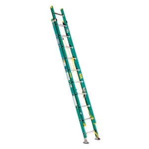 Werner 20 ft. H Fiberglass Telescoping Extension Ladder Type II 225 lb. capacity