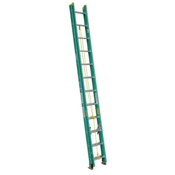 Werner 24 ft. H Fiberglass Telescoping Extension Ladder Type II 225 lb. capacity