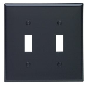 Leviton Black 2 gang Nylon Toggle Wall Plate 1 pk