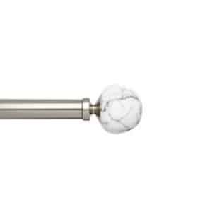 Umbra Venus Brushed Nickel Silver Curtain Rod 42 in. L X 120 in. L