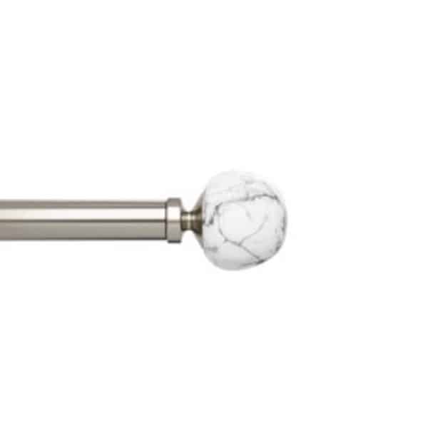 Umbra Venus Brushed Nickel Silver Curtain Rod 42 in. L X 120 in. L
