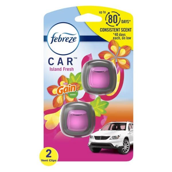 Febreze Gain Island Fresh Scent Car Air Freshener 0.06 oz Liquid 2 pk