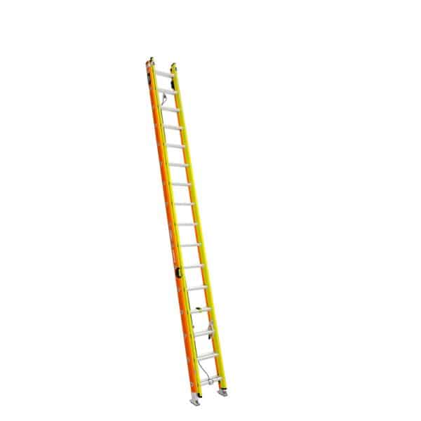 Werner Glidesafe 32 ft. H Fiberglass Telescoping Extension Ladder Type IA 300 lb. capacity