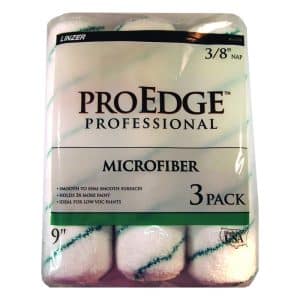 Linzer ProEdge Microfiber 9 in. W X 3/8 in. Paint Roller Cover 3 pk