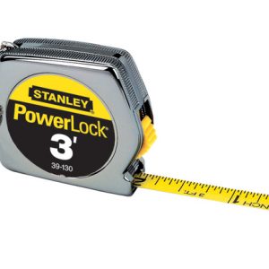 Stanley PowerLock 3 ft. L X 0.25 in. W Keychain Tape Measure 1 pk