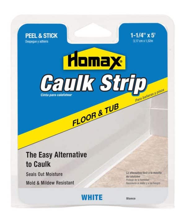 Homax White Silicone Caulk Strips