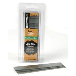 Bostitch 1-1/4 in. 18 Ga. Straight Strip Coated Brad Nails 1000 pk