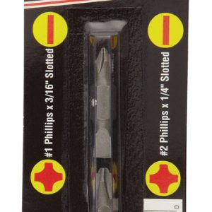 Best Way Tools Phillips/Slotted 2 in. L Double-Ended Screwdriver Bit Set Carbon Steel 2 pc